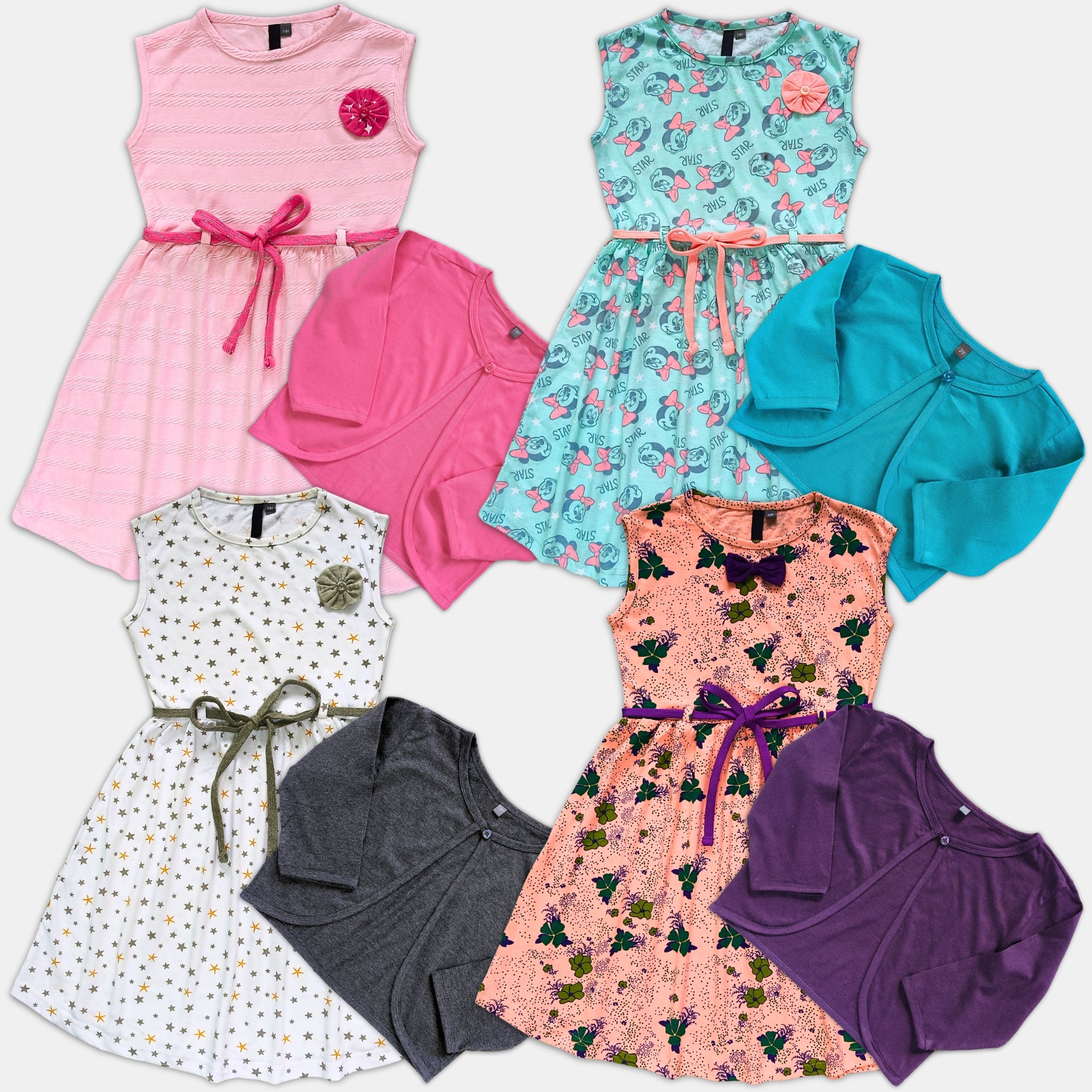 # 39K/Lot1+2 - Girl Dress & Shrug 2 Pc Set