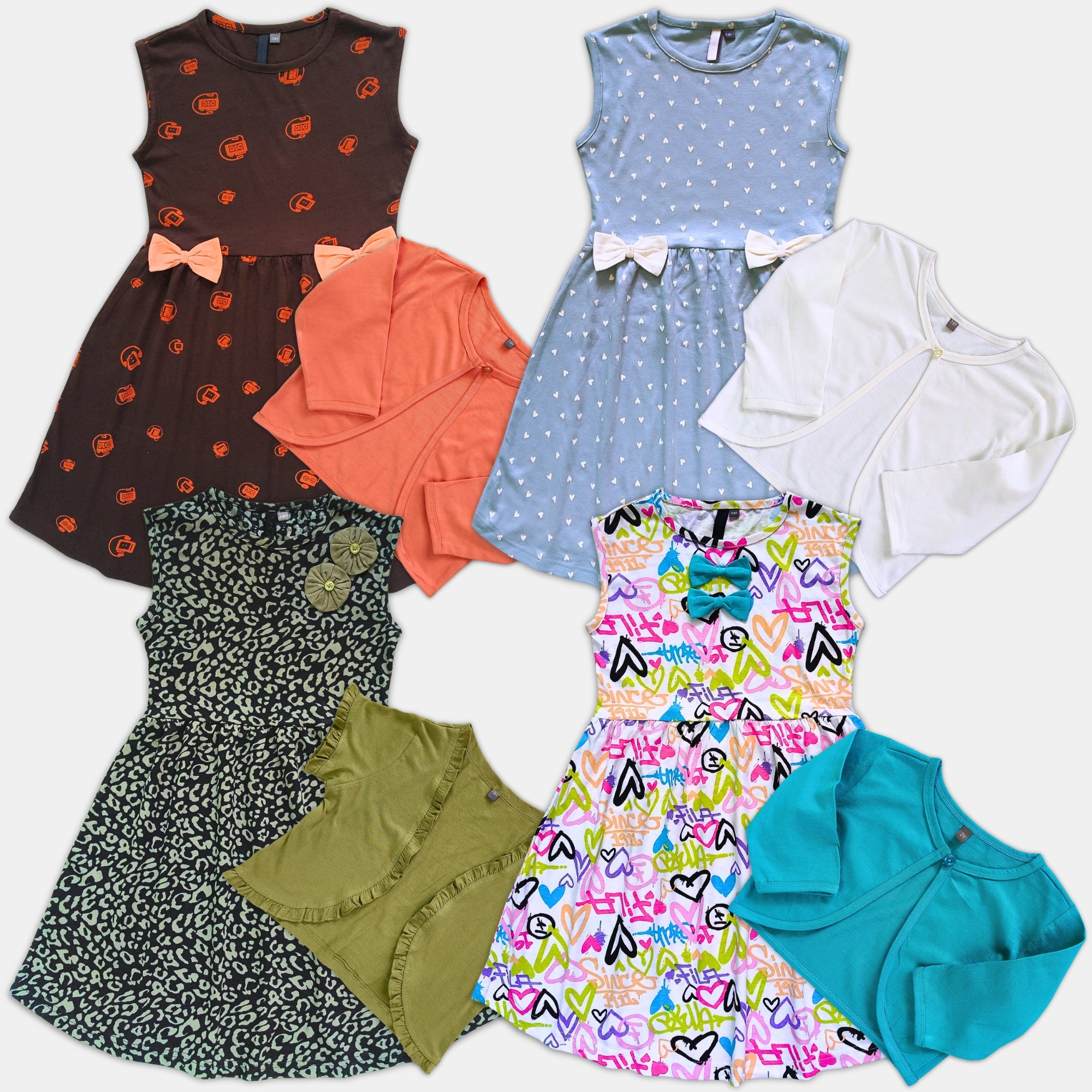 # 39J/Lot1+2 - Girl Dress & Shrug 2 Pc Set