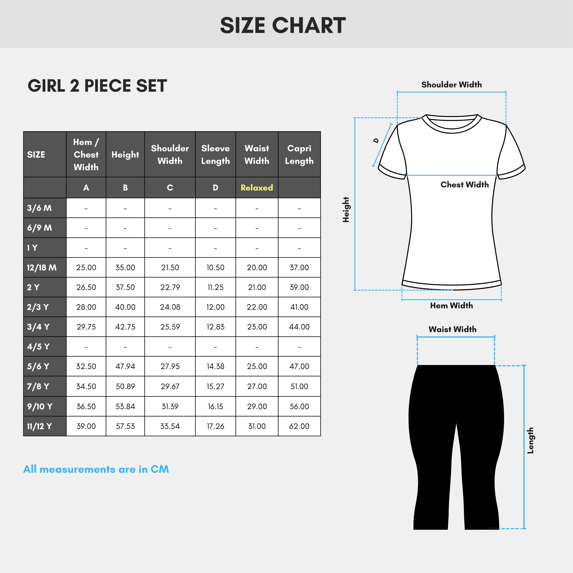 # 6A+13C/Lot1 - Girl 2 Pc Sets