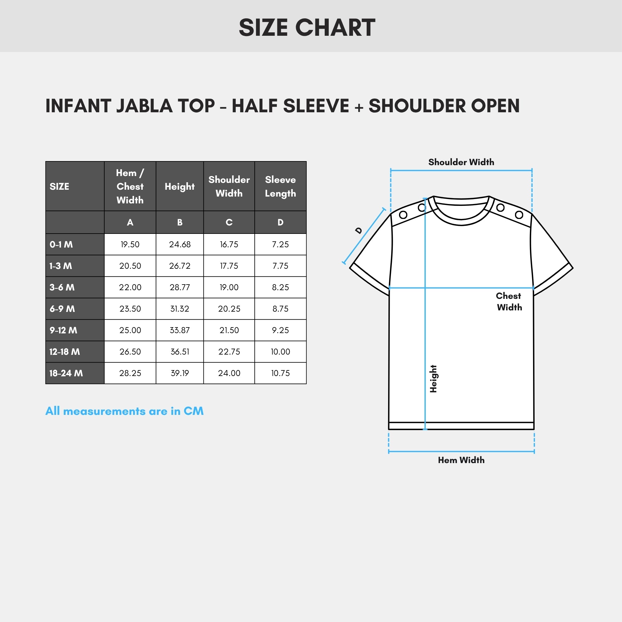 # 1WA/Lot1 - Baby Tops, HS
