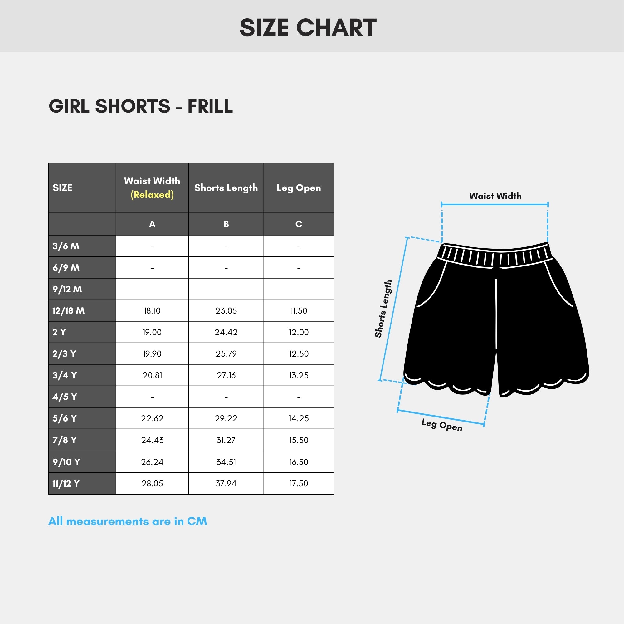 # 13X/Lot1 - Girl Shorts