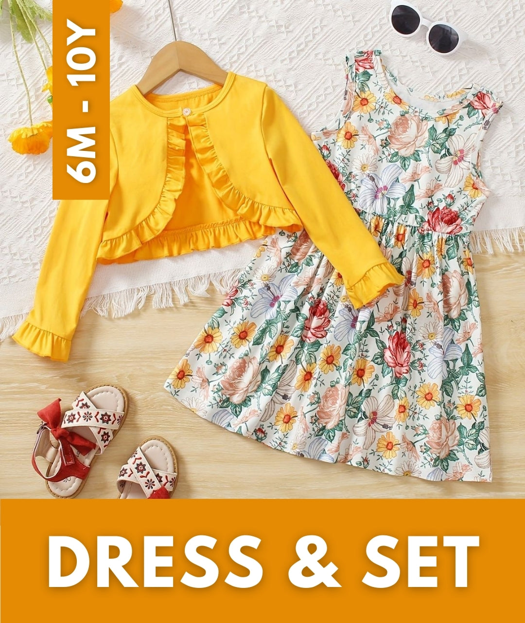 GIRL - DRESS, SHRUG & 2 PC SET