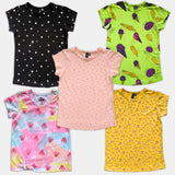 # 5/Lot1 - Girl Print AOP Tops, HS