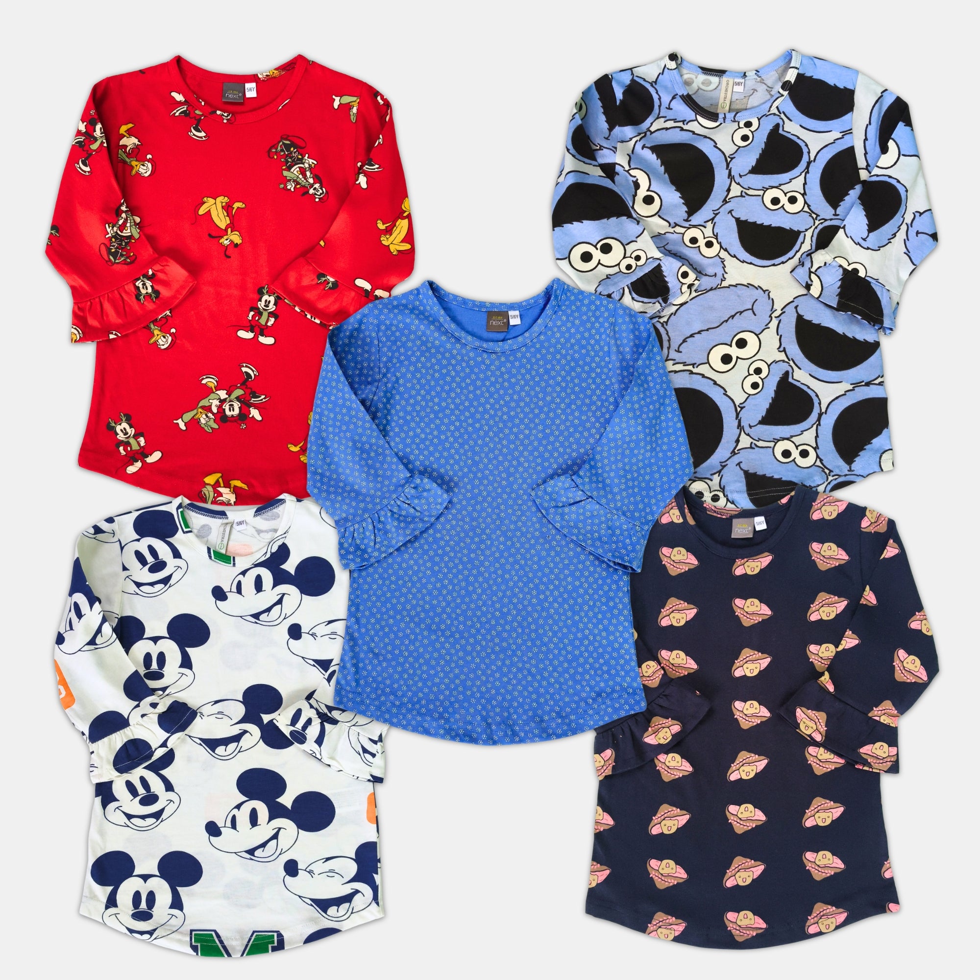 # 6A/Lot1 - Girl Print Tops, 3/4th
