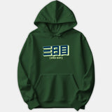 A dark green hoodie featuring a stylized block graphic and the text 3RD DAY printed on the center chest in navy and light yellow.