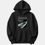 A black hoodie featuring white text reading 'Covered' and 'Psalm 91:4' above a detailed feather graphic.